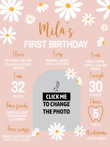 daisy birthday milestone 18x24 D003: 1377019328
