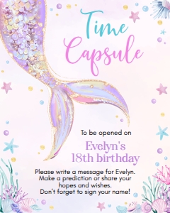 mermaid birthday time capsule M010: 1745090469