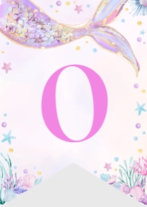 mermaid birthday highchair banner M010: 1745085805