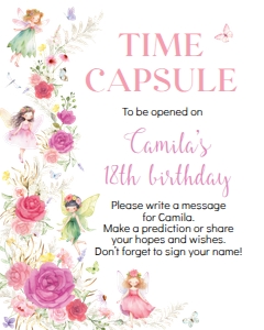 fairy floral birthday time capsule F019: 9360