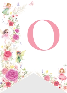 fairy floral birthday highchair banner F019: 9307