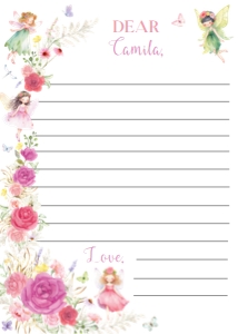 fairy floral birthday time capsule card F019: 9360