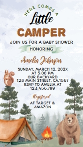 camping baby shower invite 1080 x 1920 C006: 4330414168