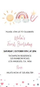 rainbow sunshine 1st birthday invite 1125 x 2436 R003: 1772450979