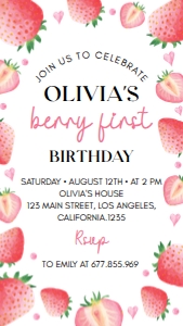 strawberry first birthday invite 1080 x 1920 S008: 1772466443