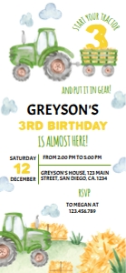 green tractor birthday invitation 1125 x 2436 T003: 10413