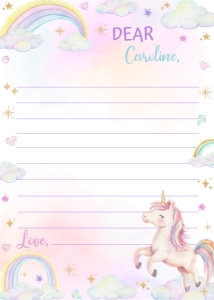 unicorn birthday time capsule card U004: 1785802775