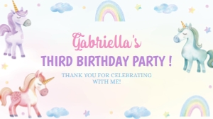unicorn birthday gable box label U005: 1772621476