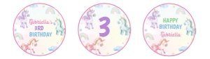 unicorn birthday cupcake topper U005: 1772637778