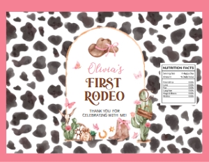 cowgirl first rodeo chip bag C011: 1803566033