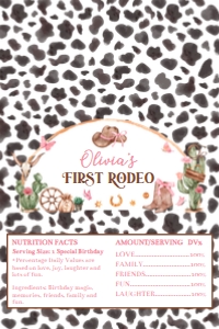 cowgirl first rodeo chocolate wrapper Aldi C011: 1803564375