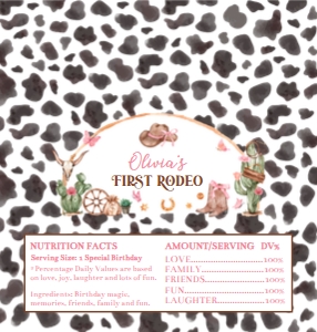 cowgirl first rodeo chocolate wrapper Hershey C011: 1803564375