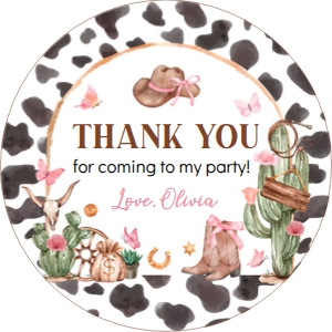 cowgirl first rodeo thank you favor C011: 1789365794