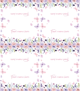 butterfly birthday food tent card B021: 1867065786