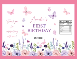 butterfly birthday chip bag B021: 1797498166