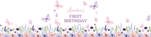 butterfly birthday water bottle label B021: 1867065786