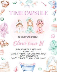 spa birthday time capsule S021: 9757