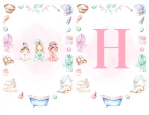 spa birthday banner S021: 9677