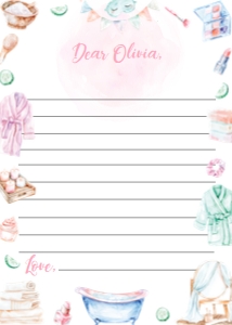 spa birthday time capsule card S021: 9757