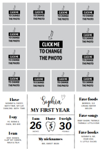 12 photos milestone 24x36 MI01: 1812625237