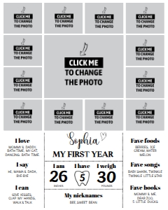 12 photos milestone 16x20 MI01: 1812625237