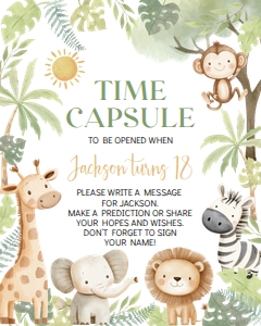 wild one animals time capsule A010: 8984