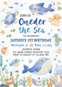oneder the sea invitation O011: 9634