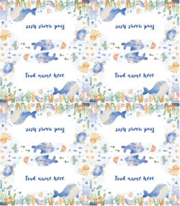 oneder the sea food tent card O011: 9634