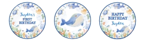 oneder the sea cupcake topper O011: 9634