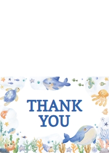 oneder the sea thank you card O011: 9481