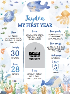 oneder the sea milestone poster 18x24 O011: 9561