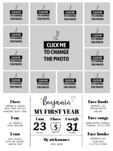 12 photos milestone minimal 18x24 MI01: 1826230753