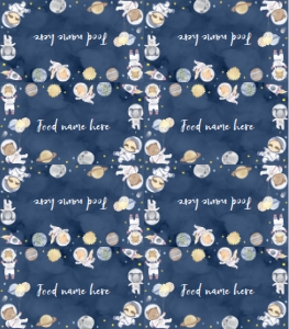 outer space wild one food tent card O012: 1818304818
