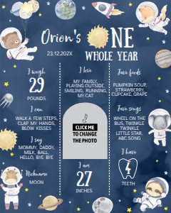 outer space wild one milestone poster 16x20 O012: 1830854793