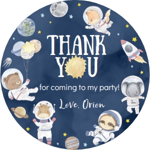 outer space wild one thank you favor O012: 4315955186