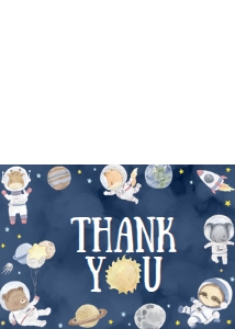 outer space thank you card O012: 1830852201