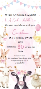 farm animals 2nd birthday evite F020 1125x2436: 10174