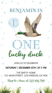 one lucky duck evite L007 1080x1920: 9043