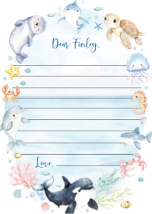 ocean birthday time capsule card O013: 1829782718