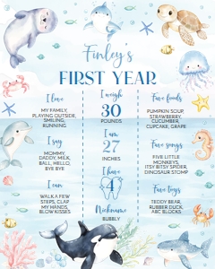 ocean birthday milestone 16x20 O013: 1843925417