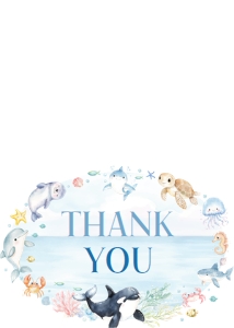 ocean thank you card O013: 1829726056