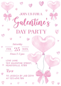 sweetheart galentine invitation V003: 1850920423