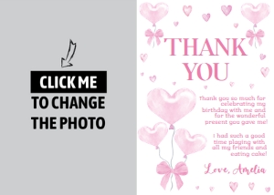 sweetheart birthday thank you card V003: 1837623226