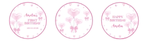sweetheart birthday cupcake topper V003: 1851441039