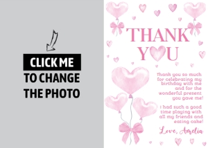 sweetheart birthday thank you card V003: 1837675922