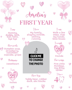 sweetheart birthday milestone poster 16x20 V003: 1836761226