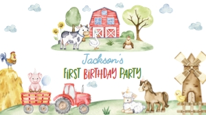 farm birthday gable box label F022: 1850953800