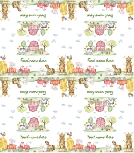farm birthday food tent card F022: 1850955302