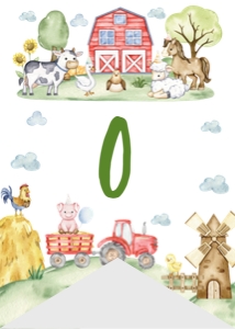 farm birthday highchair banner F022: 1863214985