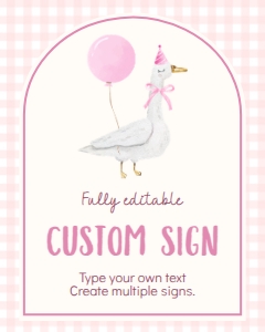 one silly goose custom sign G006: 1889891771